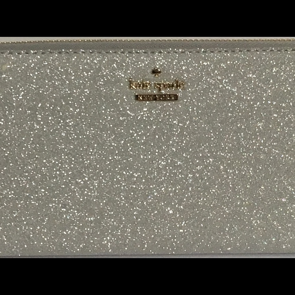 Kate Spade BC Silver Glitter Lacey NWT - Picture 3 of 8